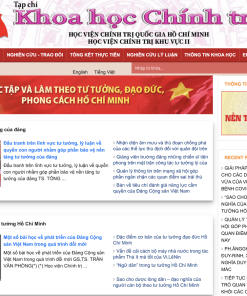 Mẫu web tạp chí  Khoa học Chính trị 2 ngôn ngữ