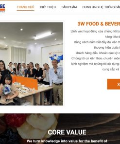 Mẫu website ngành thực phẩm và đồ uống
