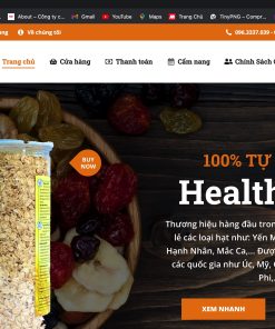 Mẫu website bán sản phẩm dinh dưỡng tốt cho sức khỏe