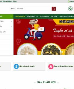Mẫu trang web thực phẩm tại tp Long Xuyên