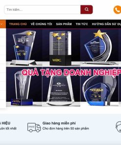 Mẫu Website bán hàng sản phẩm pha lê tại tphcm