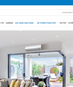 Mẫu website bán máy điều hòa không khí treo tường carrier