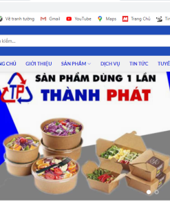 Mẫu Website cung cấp hộp đựng bánh sử dụng 1 lần