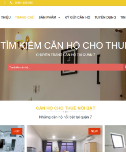 Mẫu website cho thuê và bán căn hộ sang trọng