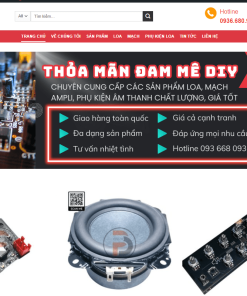 Mẫu website thiết bị âm thanh