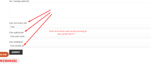 thêm tỉnh thành quận huyện cho contact form 7 miễn phí