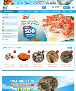 Website bán hải sản sw02