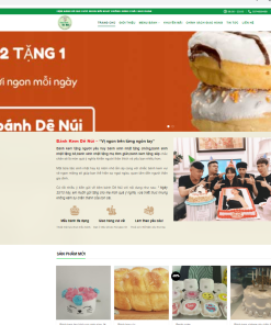 Mẫu website tiệm bánh ngọt Dê Núi