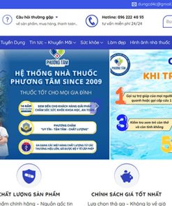 Mẫu website nhà thuốc Mt
