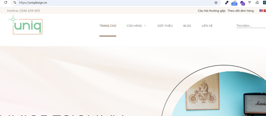 Mẫu website quà tặng phụ kiện gỗ sw02