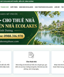 Mẫu website bds ecolakes Bình Dương sw02