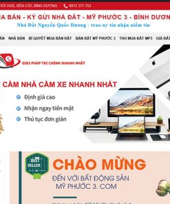 Mẫu website nhà đất Mỹ Phước 3 sw02