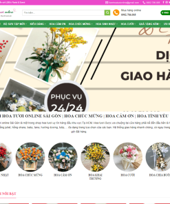 Mẫu website shop hoa tươi online tphcm sw