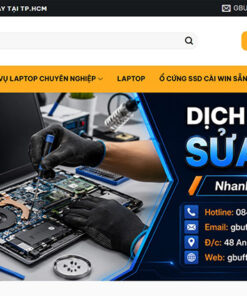 Mẫu website sửa laptop máy tính
