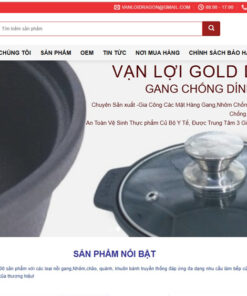 Mẫu website thiết bị gia dụng bếp
