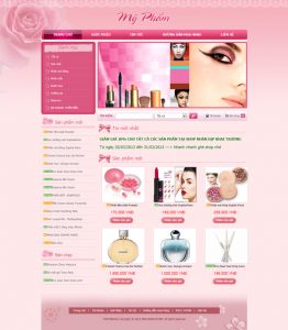 Thiết kế web shop mỹ phẩm online chuyên nghiệp
