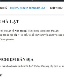 Mẫu website dịch vụ xe đà lạt 022
