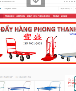 Mẫu website bán hàng xe đẩy hàng