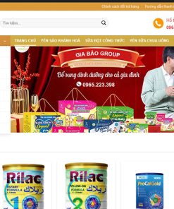 Mẫu website sản phẩm Yến sào Khánh Hòa
